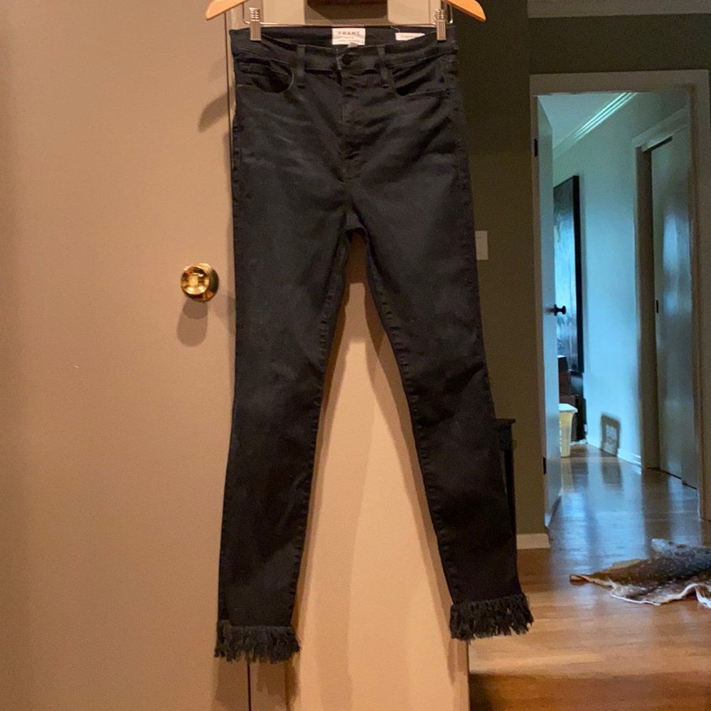 Frame denim indigo blue sz. 28 all hi rise skinny